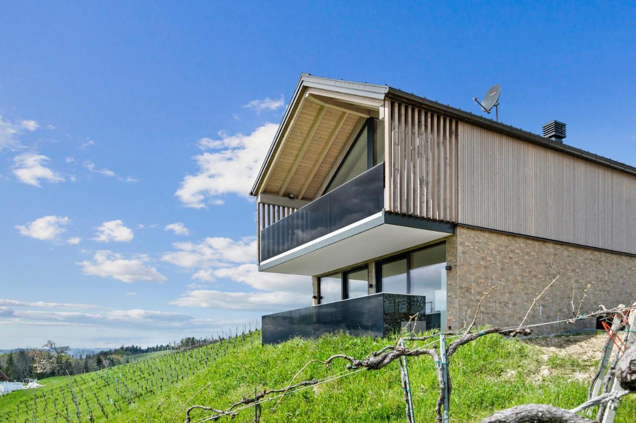 Luxus Chalet Max Glanz an der Weinstrasse Bagian luar foto